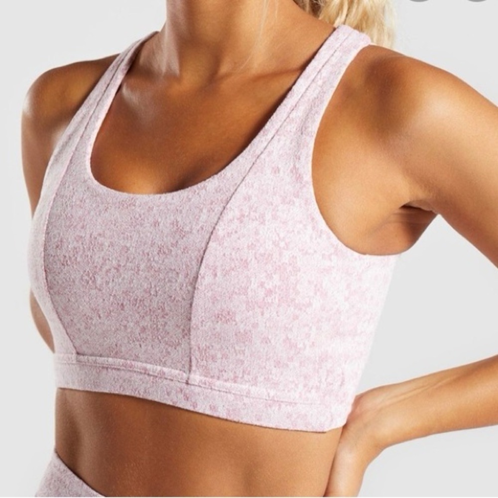 Gymshark Fleur Texture Sports bra brick marl